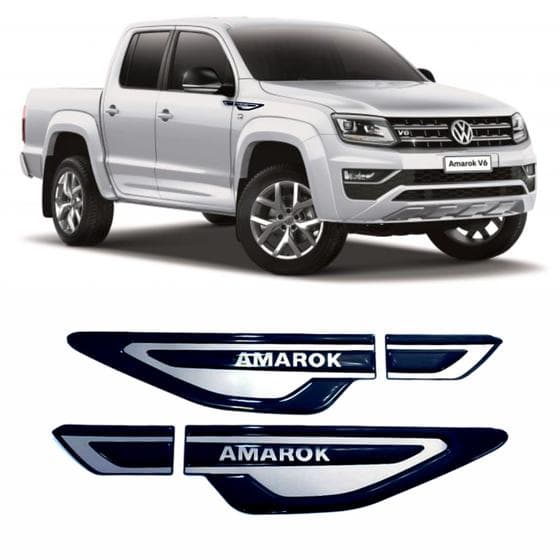 Adesivo de Paralamas Amarok Cromado Alto Relevo