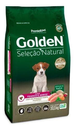 Alimento Golden Premium Especial Seleção Natural Para Cão Filhote De Raza Pequena Sabor Frango Y Arroz De 10.1 Kg