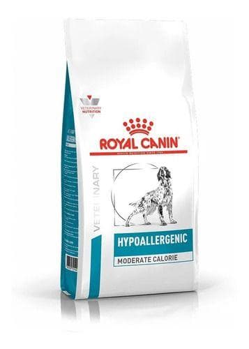 Alimento Royal Canin Veterinary Hypoallergenic Moderate Calorie Para Cão Adulto De Raza Todos Os Tamanhos Sabor Mix De 2