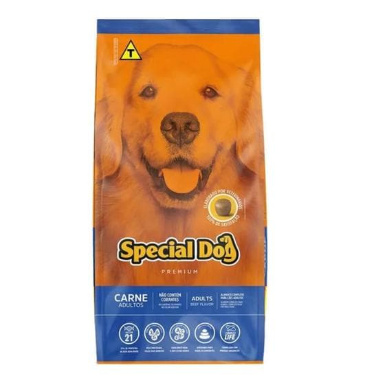 Alimento Special Dog Premium Para Cão Adulto Todos Os Tamanhos Sabor Carne Em Sacola De 15kg