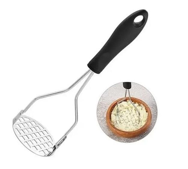 Amassador Espremedor Inox de Batatas Legumes Feijão Purê - Top Útil