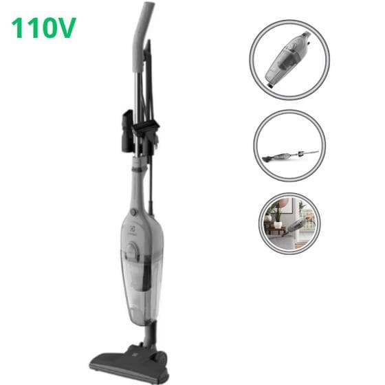 Aspirador de Pó Cinza Vertical e de Mão Electrolux STK16 com Fio Potente Alta Sucção Original 110V ou 220V