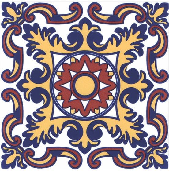 Azulejos Colonial Português em porcelana kit com 12 peças