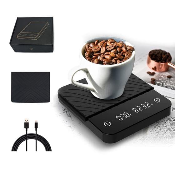 Balança Cozinha Café Recarregável Profissional Escala 0.1g Alta Precisão Dieta Ingredientes Fitness Receitas Culinária