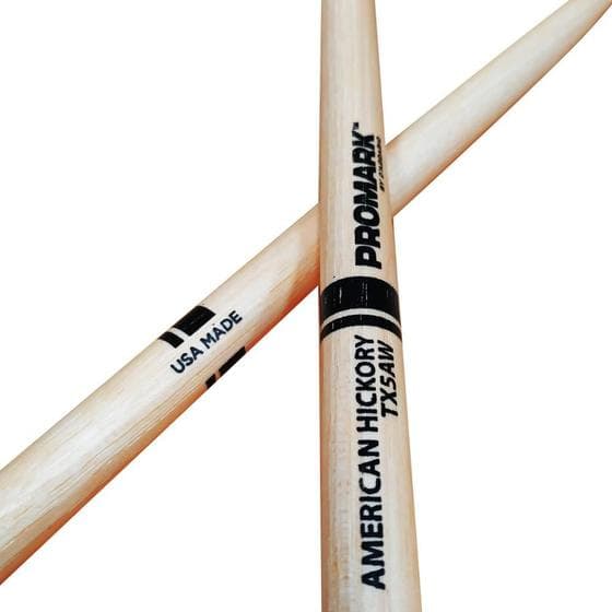 Baqueta Pro Mark 5A ponta de Madeira HICKORY TX5AW