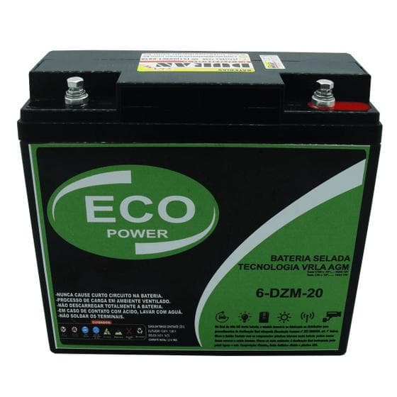 Bateria Ciclo Profundo para Bike e Cadeira de Rodas 12V 24Ah - Eco Power