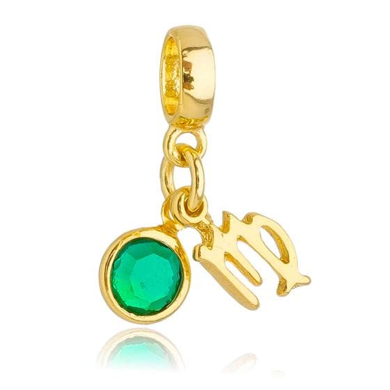 Berloques Signos Com Cristal Strass Banhado a Ouro 18k