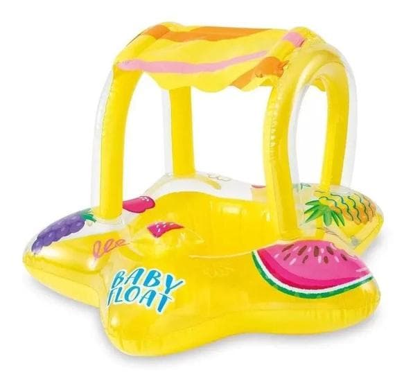 Boia Inflável para bebê fralda com cobertura Amarela - INTEX