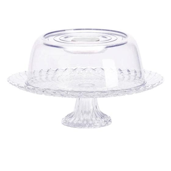 Boleira de Vidro 32cm com Tampa Confit Cazza