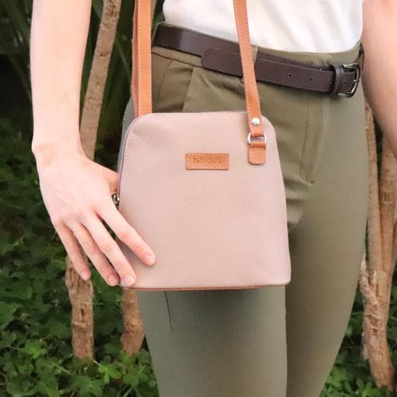 Bolsa Feminina Transversal Mini Couro Legítimo