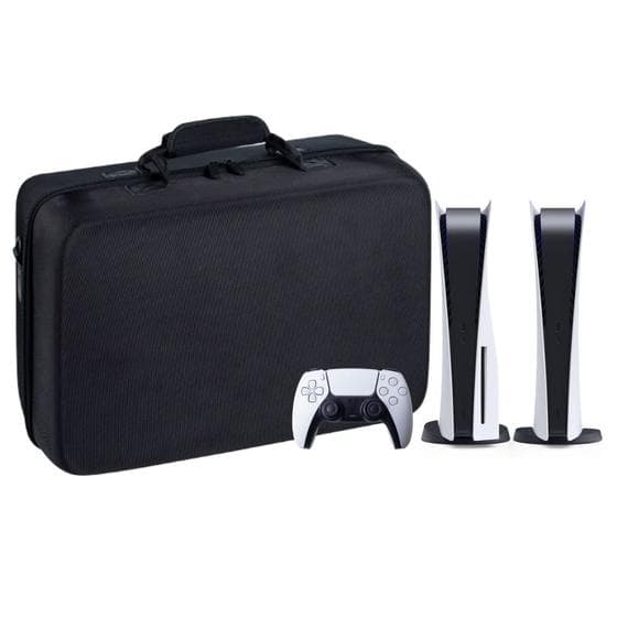 Bolsa Premium Mochila Transporte Para Playstation 5 Fat Digital Ultra e Acessórios Preta