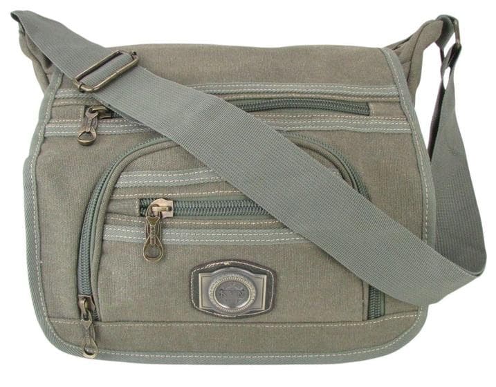Bolsa Transversal Pasta Tirarcolo Ombro Em Lona Multiúso Masculina Feminina