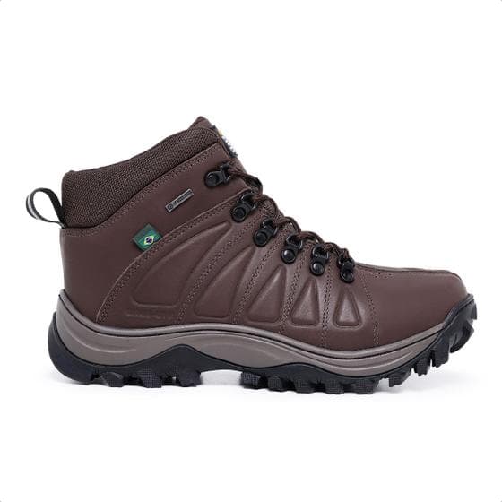 Bota Masculino Para Trabalho Passeio Trilha Em Couro Legitimo Original Com C.A