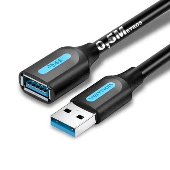 Cabo Extensor Extensão Usb 3.0 5gbps Vention Ps4 Ps5 50cm