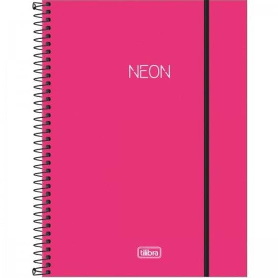Caderno De 10 Materias Neon Rosa 160fls