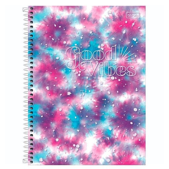 Caderno Universitário 10x1 160 fls C.D. Tilibra - Good Vibes 2