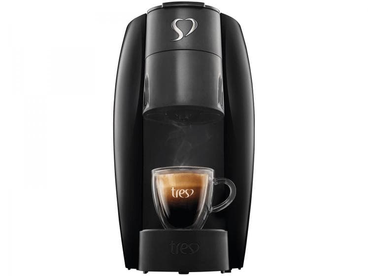 Cafeteira Espresso 3 Corações Lov Preto