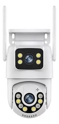 Câmera De Segurança Lente Dupla a Prova de água IP66 Camera IP WiFi 360 Sensor Visão Noturna