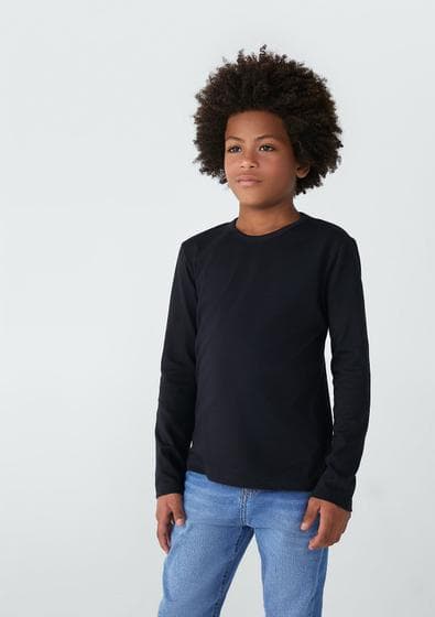 Camiseta Infantil Manga Longa Tam 1 A 16