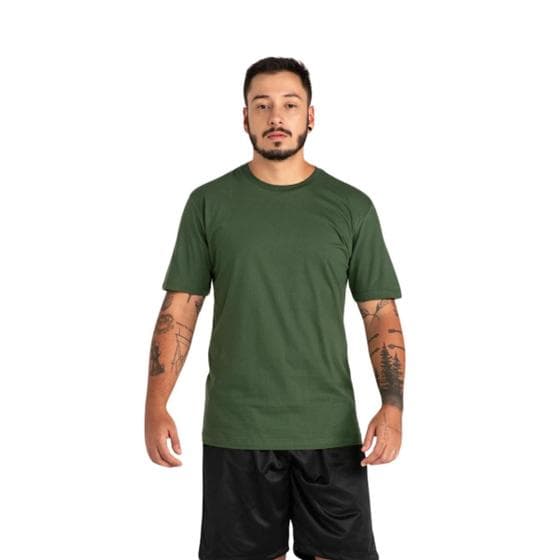 Camiseta Masculina Básica Algodão Confortável