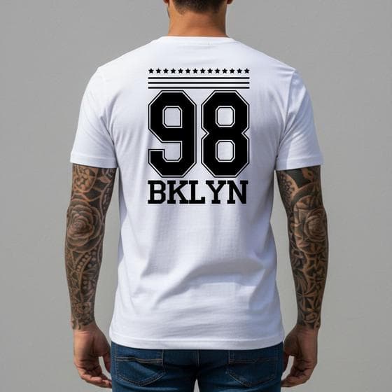 Camiseta Masculina New York City Estampa Personalizada Algodão Premium Camisa Urbano Estilo Streetwear