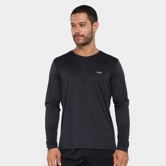 Camiseta Olympikus Essential Manga Longa Masculina