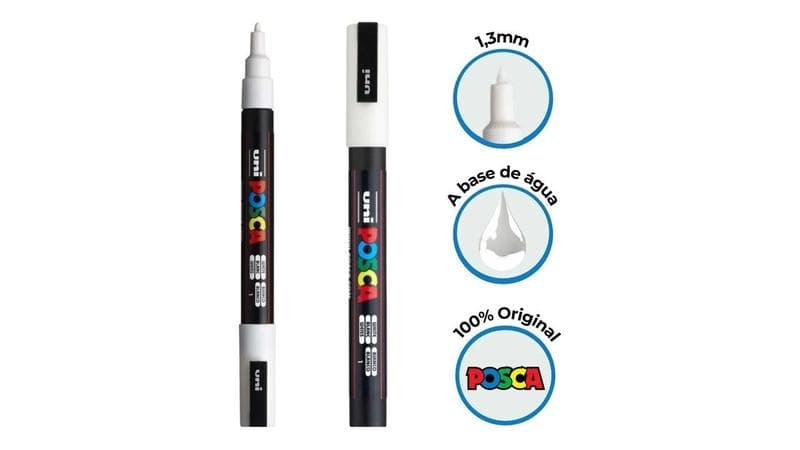 Caneta Posca Pc-3m Fine Line Branco - Uniball