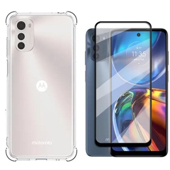 Capa Capinha E Película Vidro 3d Compativel com Motorola Moto E32