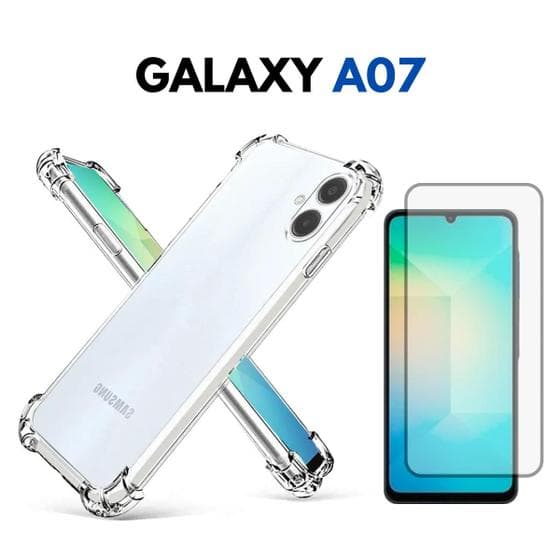 Capa Capinha + Película Vidro 3D Compativel Para Galaxy A07