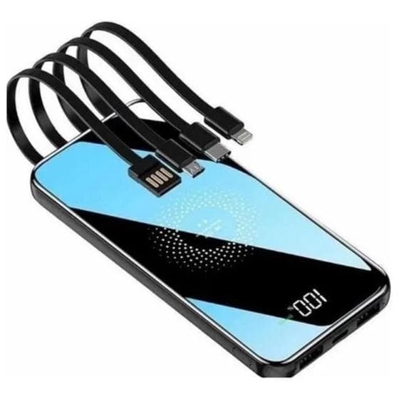 Carregador Portátil Bateria Externa Powerbank Indução 10000mAh Sem Fio