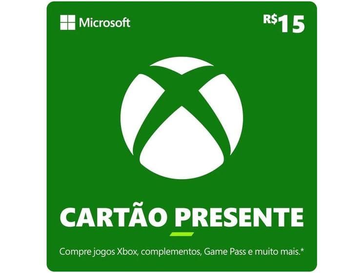 Cartão Presente Digital Xbox R$ 15,00