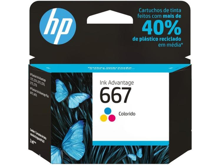 Cartucho HP 667 Colorido 3YM78AL (2 ml)