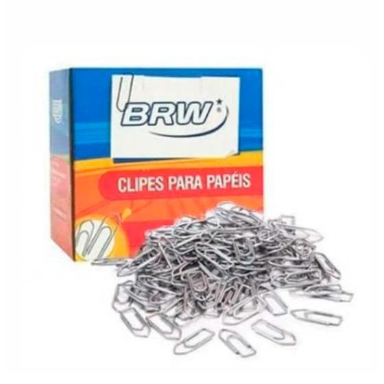 Clips de Papel Galvanizado nº 4.0 BRW caixa com 500gr