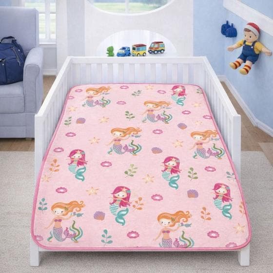 Cobertor de Berço Bebê Pelo Alto 0,90x1,10m Super Macio Jolitex Azul ou Rosa