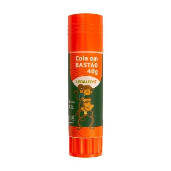 Cola Bastão Branca Escolar Multiuso 40g Leo & Leo