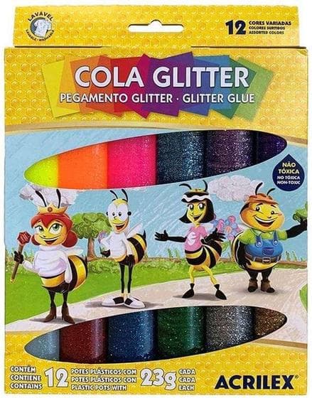 Cola Glitter 12 Cores 23g Acrilex