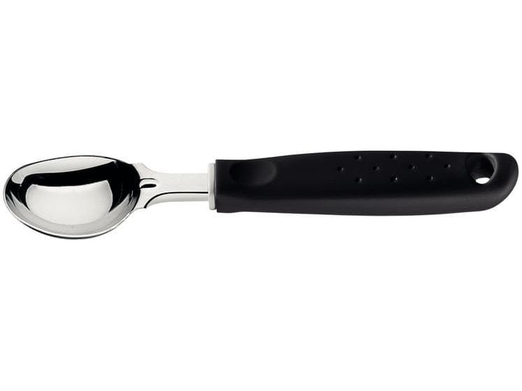 Concha para sorvete utilita com lamina em aco inox e cabo de polipropileno preto tramontina