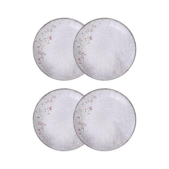 Conjunto 4 Pratos Fundos 21cm Porcelana Floralis Tramontina