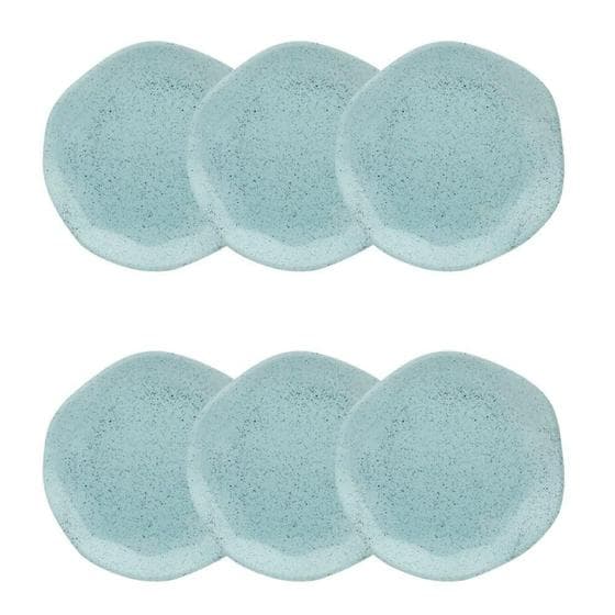 Conjunto de 6 Pratos de Sobremesa Blue Bay Oxford