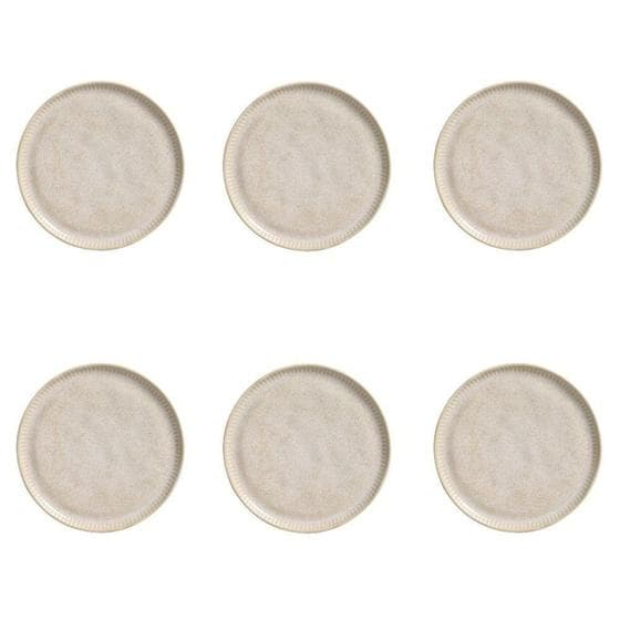 Conjunto De Pratos De Sobremesa 06 Peças Linhas Latte Porto Brasil