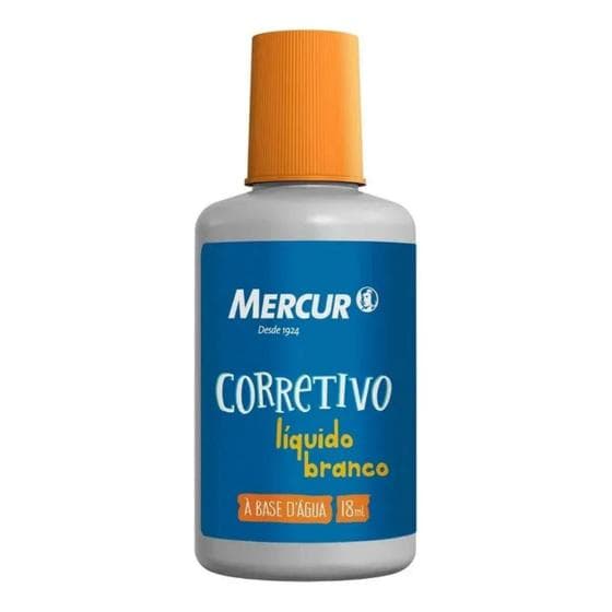Corretivo líquido branco Mercur 18ml à base de água