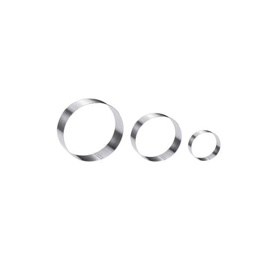 Cortador de Bolo Redondo Forminha Molde Corte Aço Inox 3un