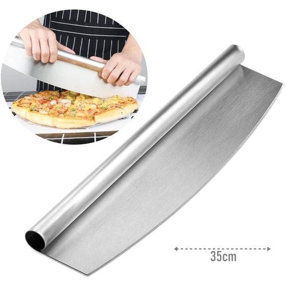 Cortador De Pizza, Pães, Bolos E Torta Em Aço Inox 35cm - Mimo Style