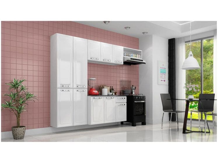 Cozinha Aço Compacta Amanda Com Tampo - Branca Itatiaia