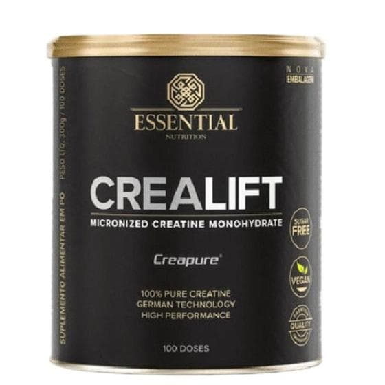 Crealift Creatina Micronizada Monohidratada 300 gramas Essential Nutrition