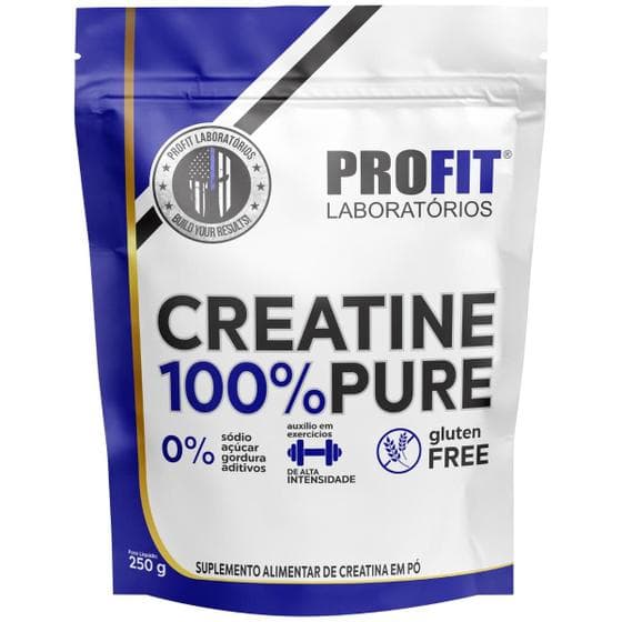 Creatina Monohidratada 100 Pura 250g Refil Ganho De Massa e força Profit