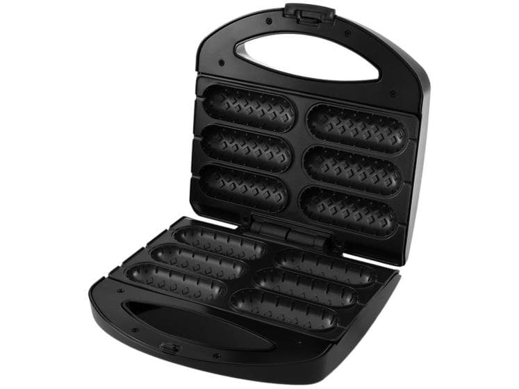 Crepeira Elétrica Mondial Pratic Crepe & Hot Dog Antiaderente 850W Preto/Inox 127V - CP-01