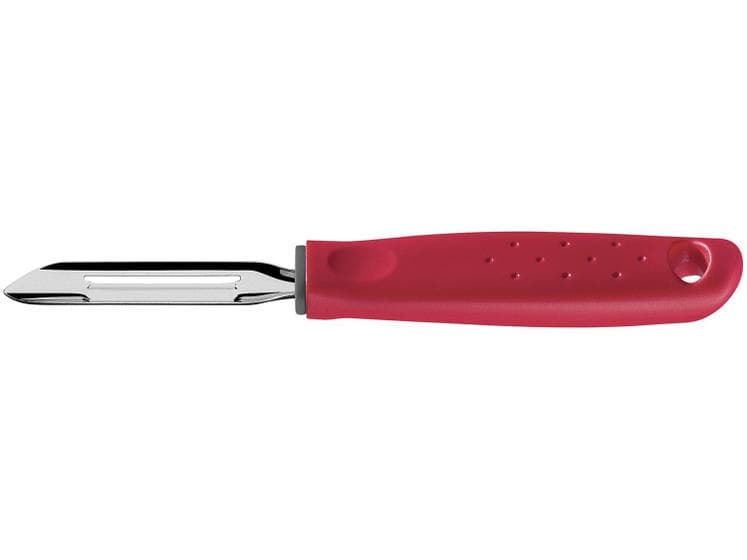 Descascador de Batatas Manual Tramontina Utilitá em Aço Inox com Cabo de Polipropileno Vermelho