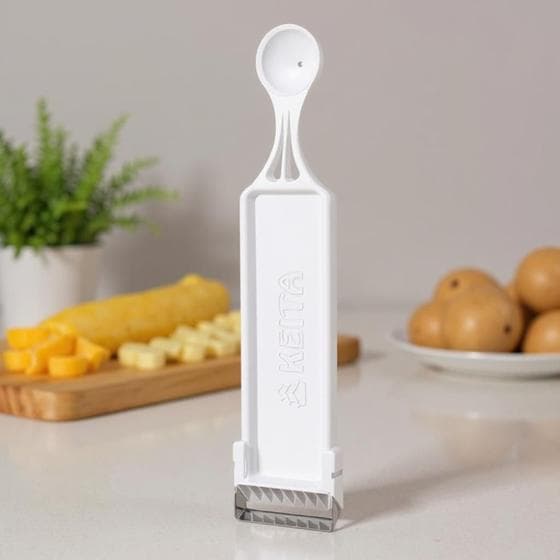 Descascador Furador Boleador Frutas Legumes Batata 2 Em 1 Ma Branco