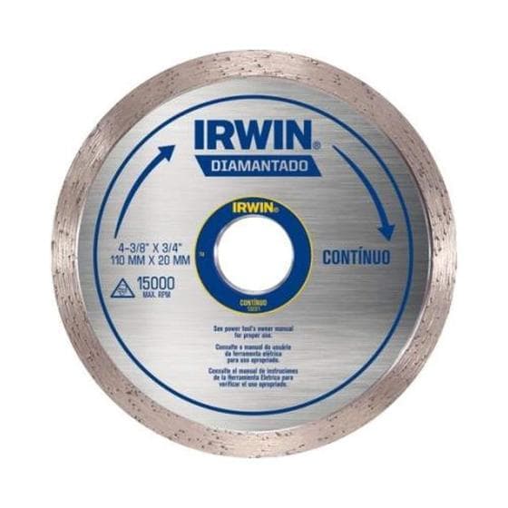 Disco Diamantado Econômico 4.3/8'' para Corte de Azulejos - Irwin